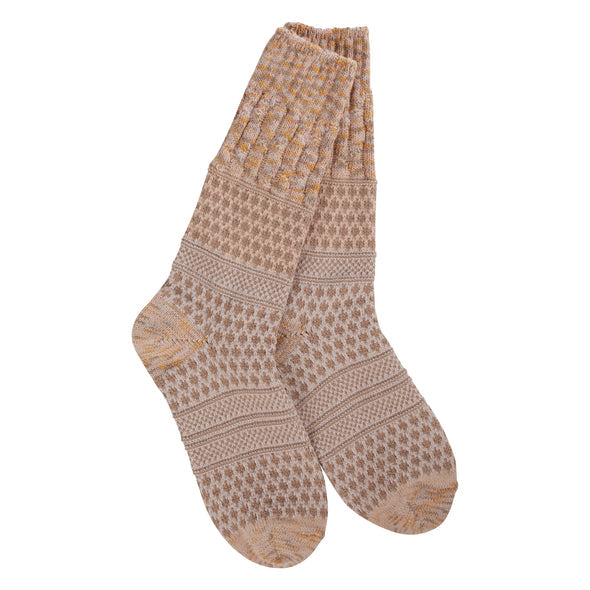 Rose Multi Weekend Gallery Textured Crew Socks | Women's - Knock Your Socks Off