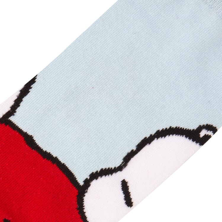 Close-up knit detail of Snoopy&