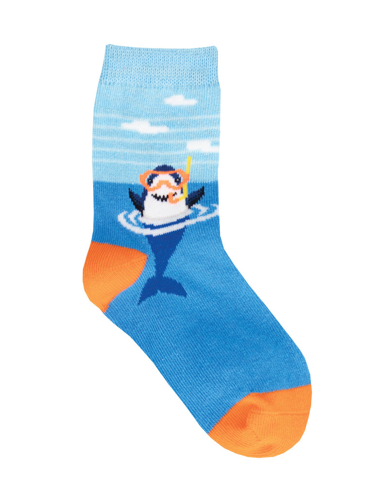 Snorkle Shark Crew Socks | Kids' - Knock Your Socks Off