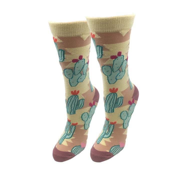 Sock Harbor - Cacti Crew Socks | Women's - Knock Your Socks Off