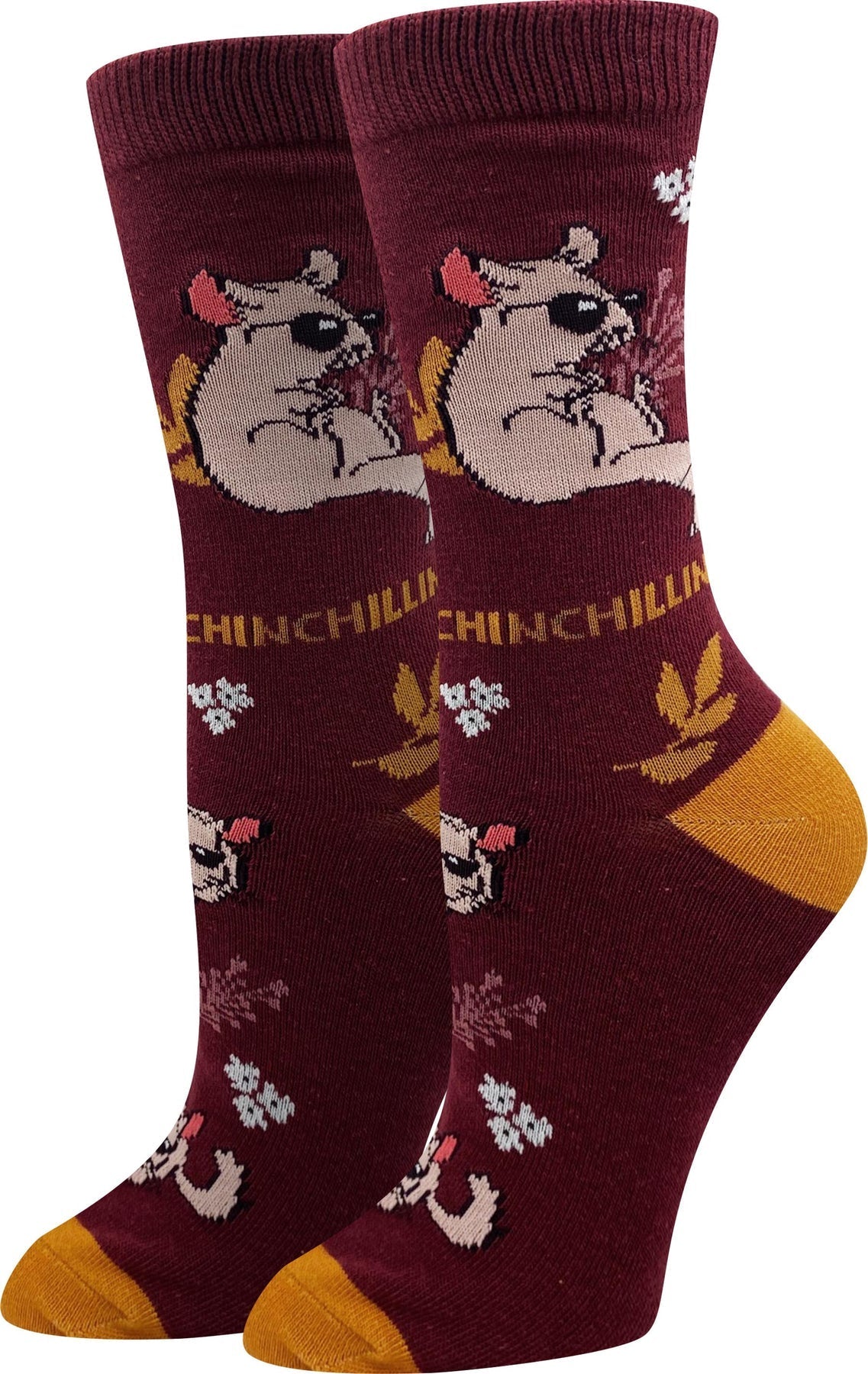 Sock Harbor - "Chinchillin" Chinchilla Crew Socks | Women's - Knock Your Socks Off