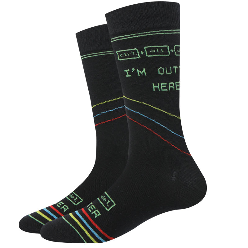Sock Harbor - CTRL ALT DELETE Crew Socks | Men's - Knock Your Socks Off
