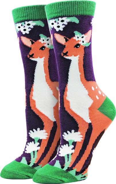 Sock Harbor - Deer Crew Socks | Women's - Knock Your Socks Off