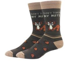 Sock Harbor - Don't Touch My Nuts Squirrel Socks | Men's - Knock Your Socks Off