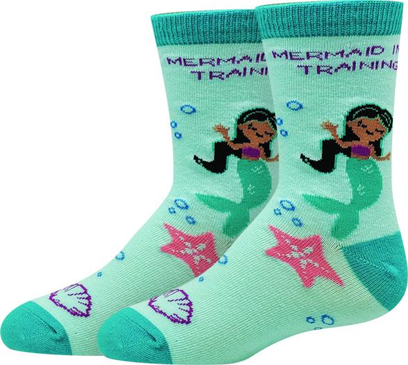 Sock Harbor - Mermaid in Training Crew Socks | Kids' - Knock Your Socks Off