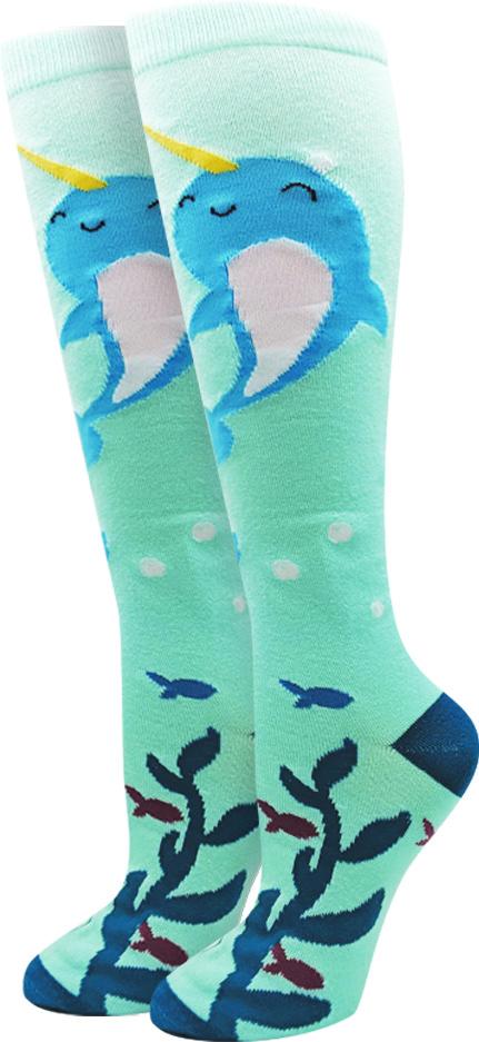 Sock Harbor - Narwhal Knee High Socks | Women's - Knock Your Socks Off