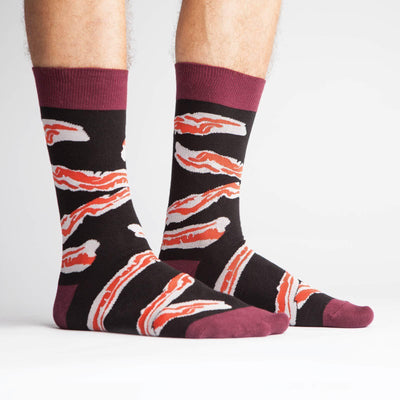 Sock It To Me - Bacon Crew Socks | Men's - Knock Your Socks Off