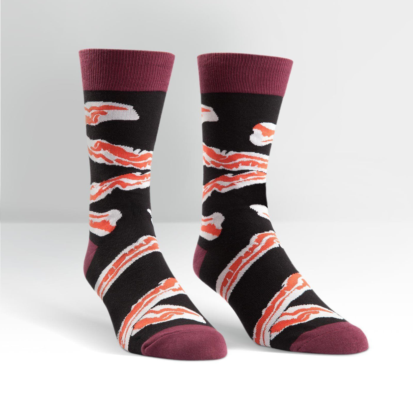 Sock It To Me - Bacon Crew Socks | Men's - Knock Your Socks Off