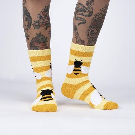 Sock It To Me - Bee Cozy Slipper Socks | Women's - Knock Your Socks Off