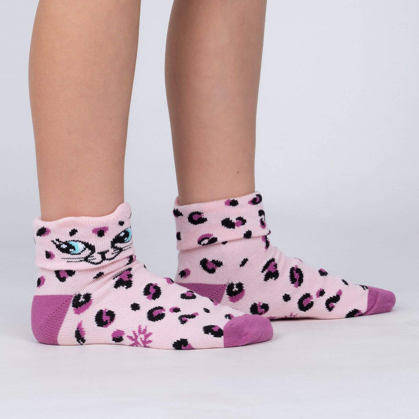 Sock It To Me - Check Meowt Foldover Crew Socks | Kids' - Knock Your Socks Off