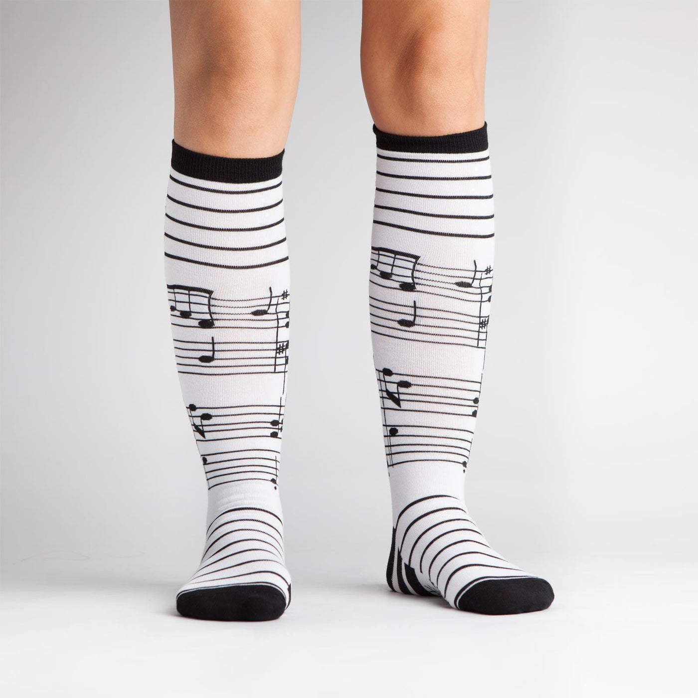 Sock It To Me - Foot Notes Knee High Socks | Women's - Knock Your Socks Off