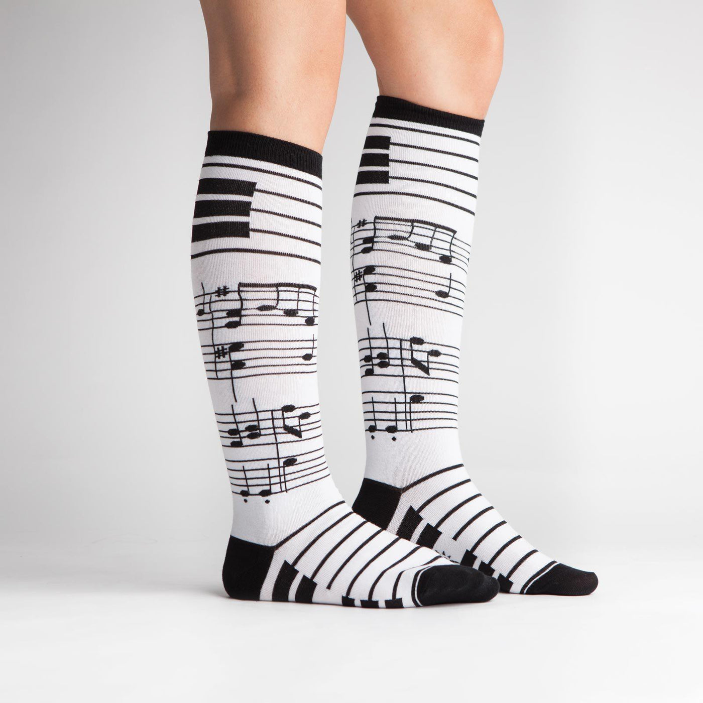 Sock It To Me - Foot Notes Knee High Socks | Women's - Knock Your Socks Off