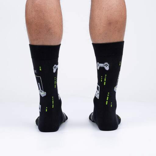 Sock It To Me - "Game On" Video Game Crew Socks | Men's - Knock Your Socks Off