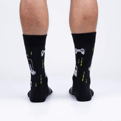 Sock It To Me - "Game On" Video Game Crew Socks | Men's - Knock Your Socks Off