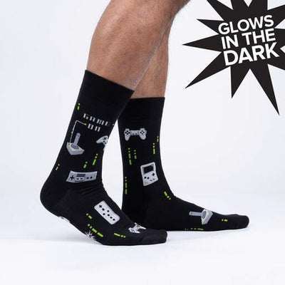 Sock It To Me - "Game On" Video Game Crew Socks | Men's - Knock Your Socks Off