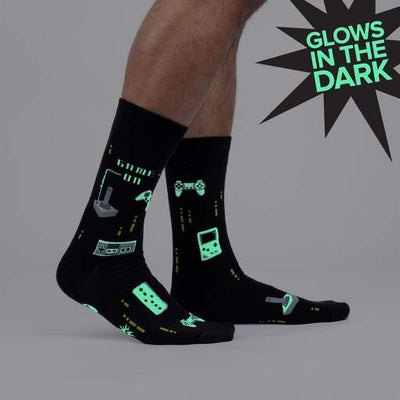 Sock It To Me - "Game On" Video Game Crew Socks | Men's - Knock Your Socks Off