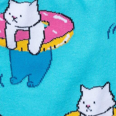 Sock It To Me - "Hangin Meowt" Cat Crew Socks | Women's - Knock Your Socks Off