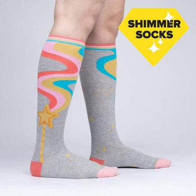 Sock It To Me - "It's Magic!" Magic Wand Knee High Socks | Women's - Knock Your Socks Off