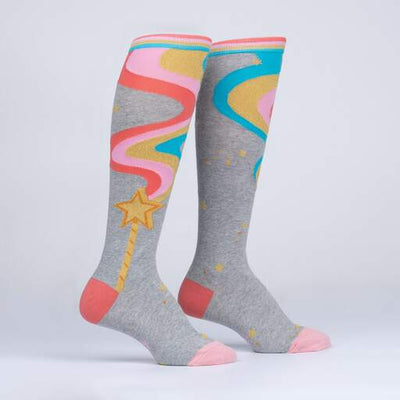 Sock It To Me - "It's Magic!" Magic Wand Knee High Socks | Women's - Knock Your Socks Off