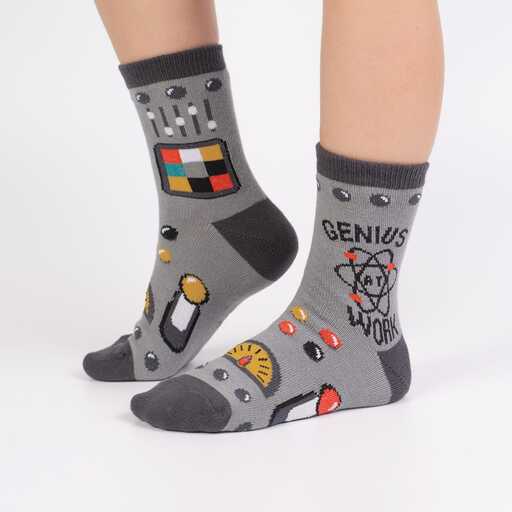Sock It To Me - Junior Genius at Work Crew Socks | Kids' - Knock Your Socks Off
