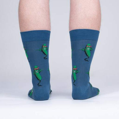 Sock It To Me - "Kind of a Big Dill" Pickle Crew Socks | Men's - Knock Your Socks Off