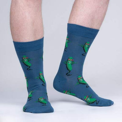 Sock It To Me - "Kind of a Big Dill" Pickle Crew Socks | Men's - Knock Your Socks Off