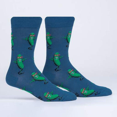 Sock It To Me - "Kind of a Big Dill" Pickle Crew Socks | Men's - Knock Your Socks Off