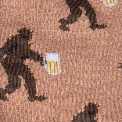 Sock It To Me - "Larger Than Life" Bigfoot Beer Crew Socks | Men's - Knock Your Socks Off