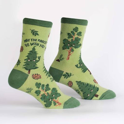 Sock It To Me - May the Forest be With You Crew Socks | Women's - Knock Your Socks Off