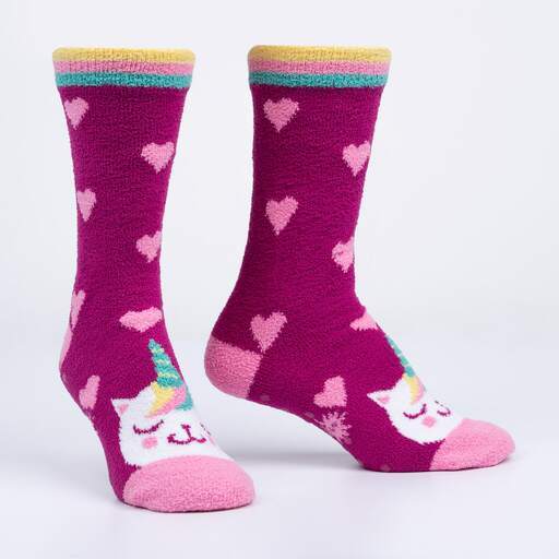Sock It To Me - Mewnicorn Cozy Slipper Socks | Women's - Knock Your Socks Off