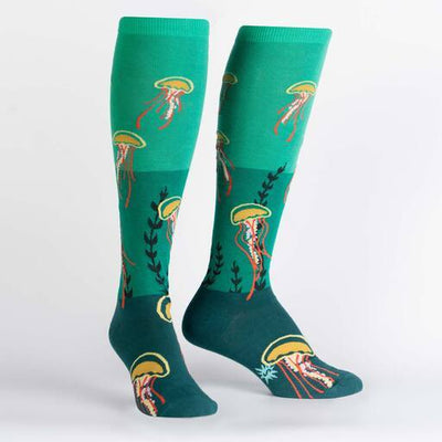 Sock It To Me - Ocean Bloom Knee High Socks | Women's - Knock Your Socks Off