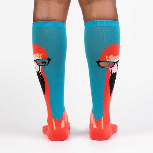 Sock It To Me - "Ready to Flamingle" Flamingo Knee High Socks | Women's - Knock Your Socks Off