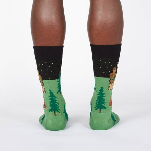 Sock It To Me - Sasquatch Camp Out Crew Socks | Men's - Knock Your Socks Off