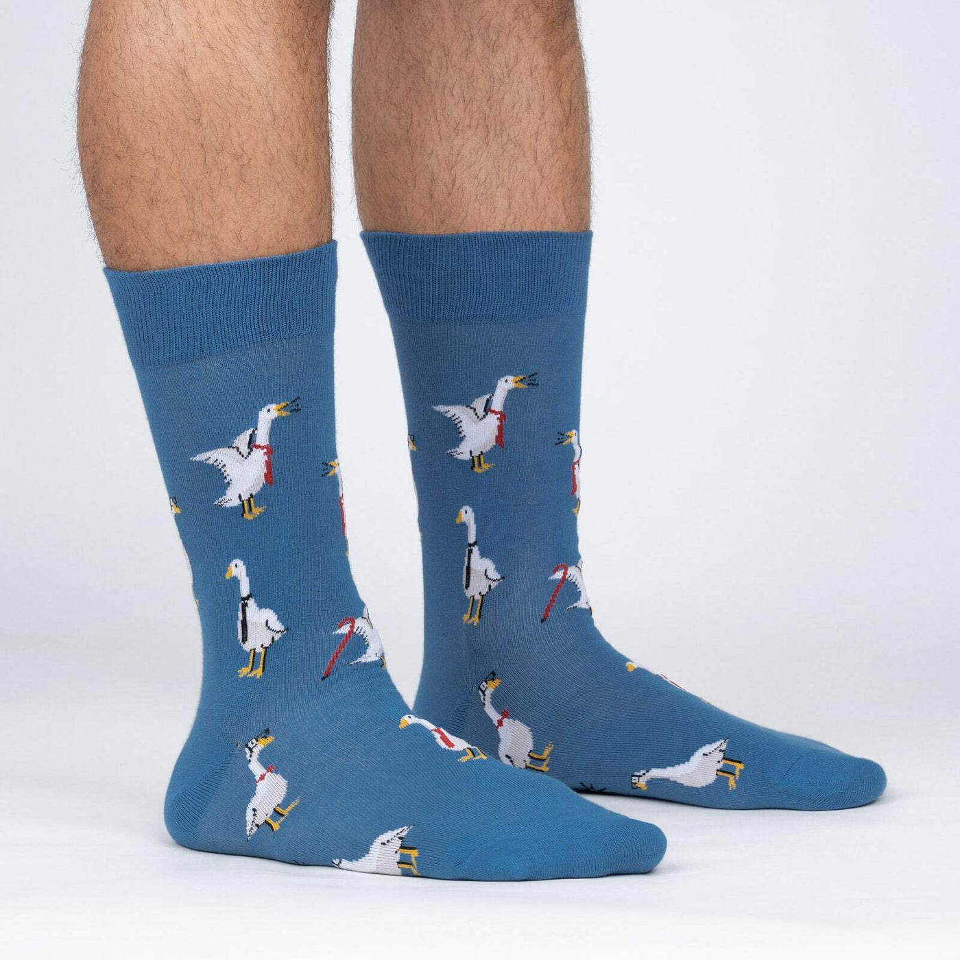 Sock It To Me - Spruced Up Goose Crew Socks | Men's - Knock Your Socks Off