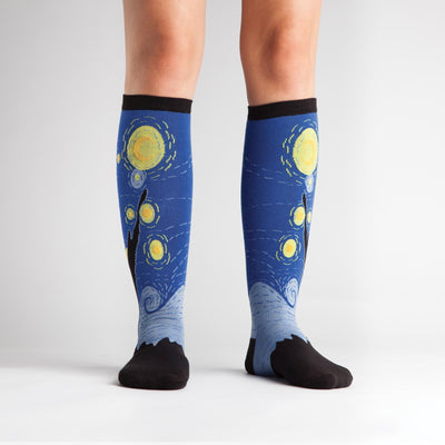 Sock It To Me - Starry Night Knee High Socks | Women's - Knock Your Socks Off