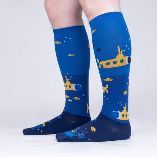 Sock It To Me - STRETCH-IT "Aquatic Adventures" Submarine Knee High Socks | Women's - Knock Your Socks Off