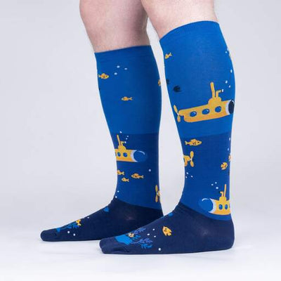 Sock It To Me - STRETCH-IT "Aquatic Adventures" Submarine Knee High Socks | Women's - Knock Your Socks Off