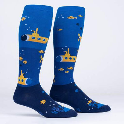 Sock It To Me - STRETCH-IT "Aquatic Adventures" Submarine Knee High Socks | Women's - Knock Your Socks Off