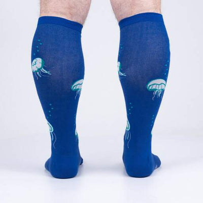 Sock It To Me - STRETCH-IT "Nice to See You" Jellyfish Knee High Socks | Women's - Knock Your Socks Off