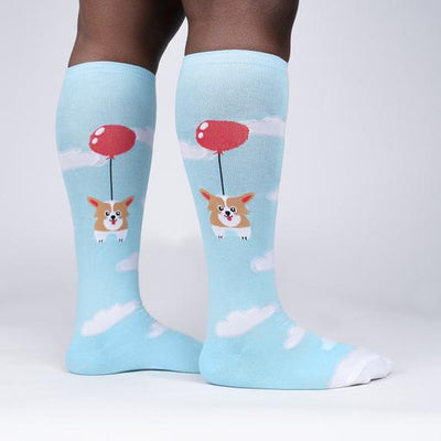 Sock It To Me - STRETCH-IT Pup, Pup, and Away Knee High Socks | Women's - Knock Your Socks Off