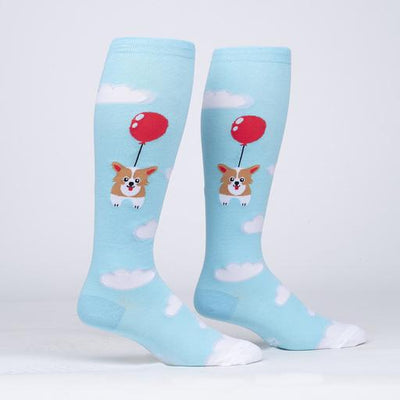 Sock It To Me - STRETCH-IT Pup, Pup, and Away Knee High Socks | Women's - Knock Your Socks Off