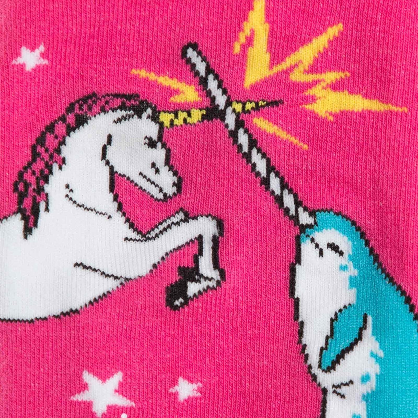 Sock It To Me - Unicorn vs. Narwhal Knee High Socks | Women's - Knock Your Socks Off