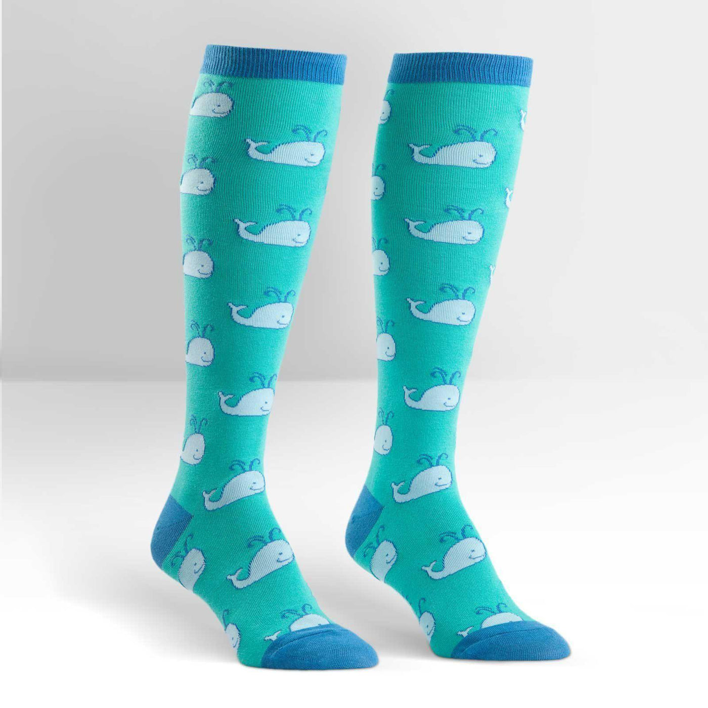 Sock It To Me - Whales Knee High Socks | Women's - Knock Your Socks Off
