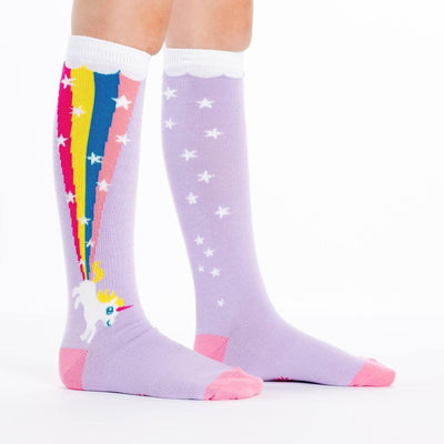 Sock It To Me - Youth Rainbow Blast Knee High Socks | Kids' - Knock Your Socks Off