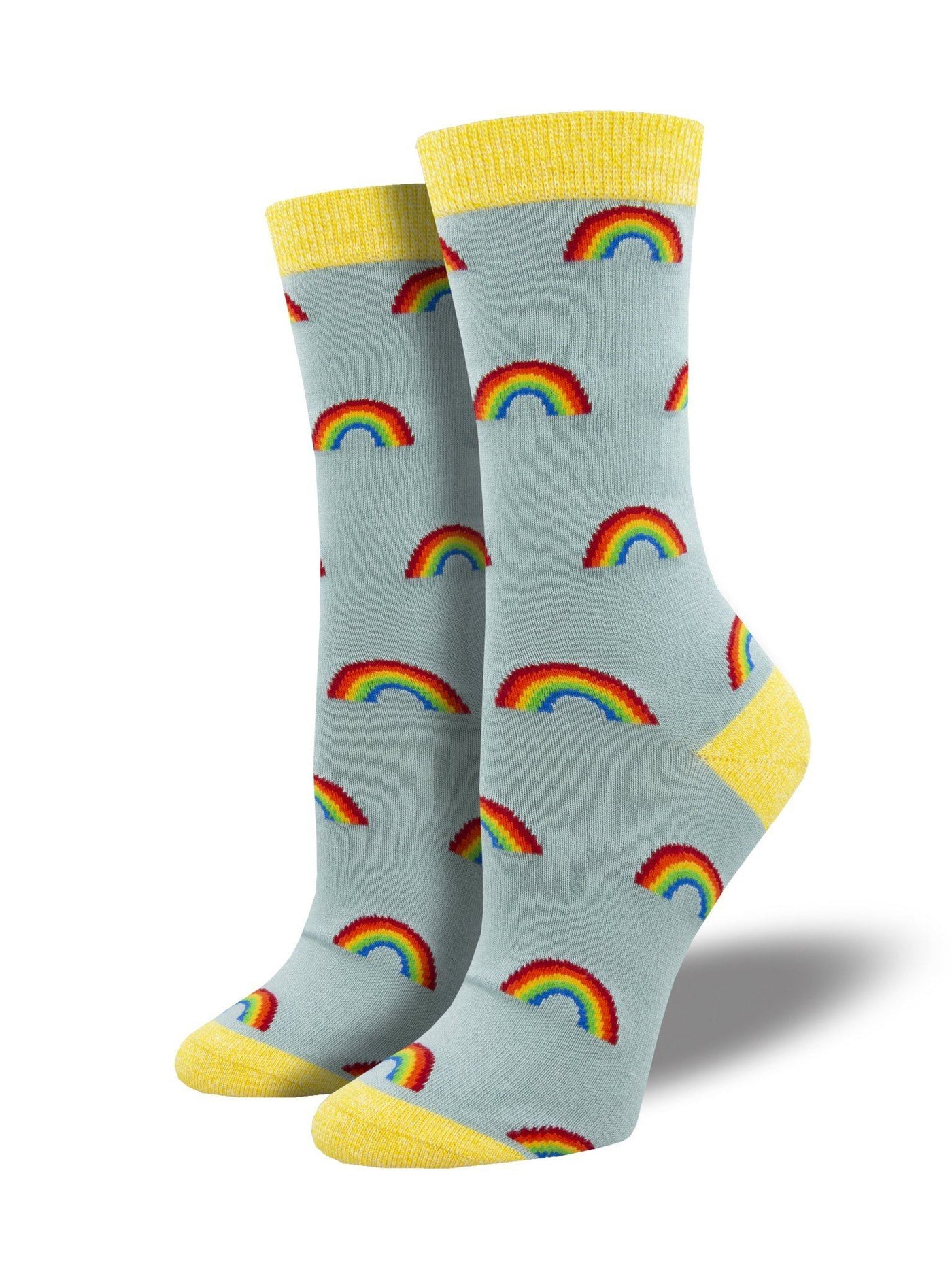 Socksmith - Bamboo "On the Bright Side" Rainbow Crew Socks | Women's - Knock Your Socks Off
