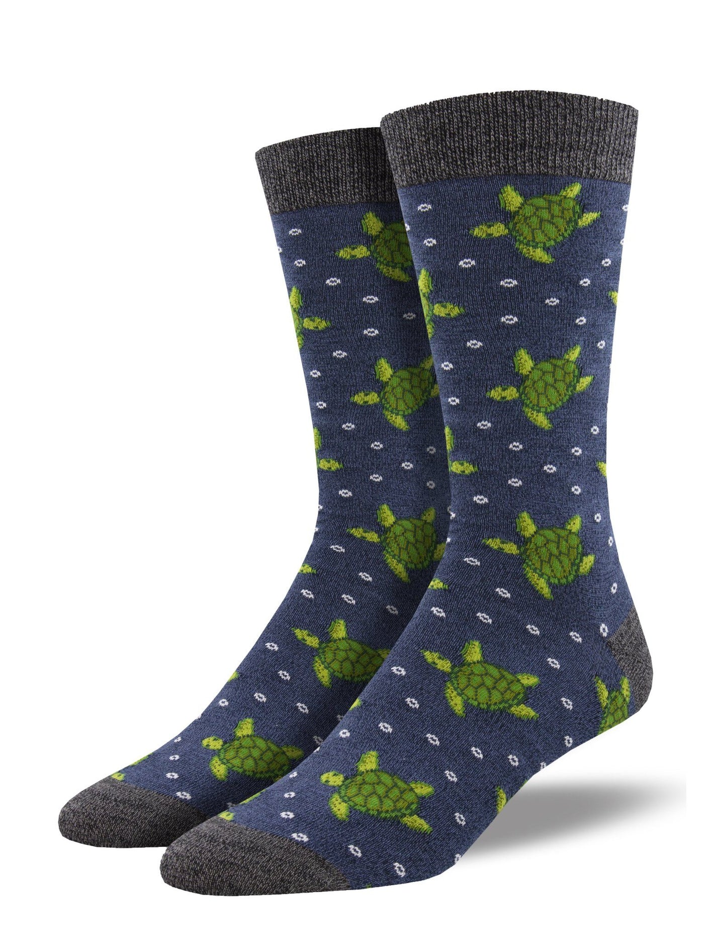 Socksmith - Bamboo Turtle Tales Crew Socks | Men's - Knock Your Socks Off