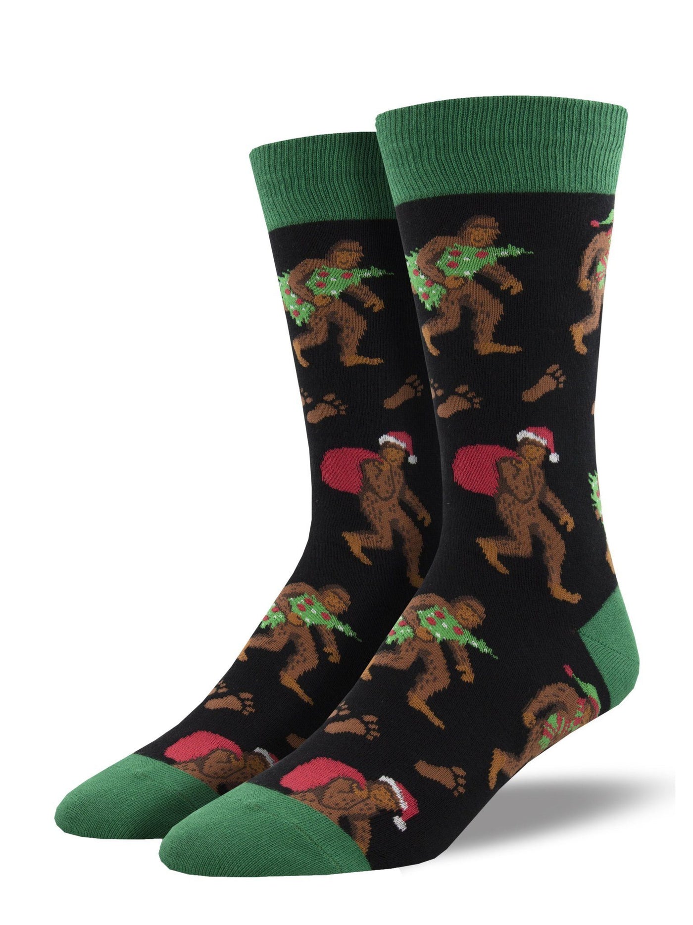 Socksmith - Big Foot Christmas Crew Socks | Men's - Knock Your Socks Off