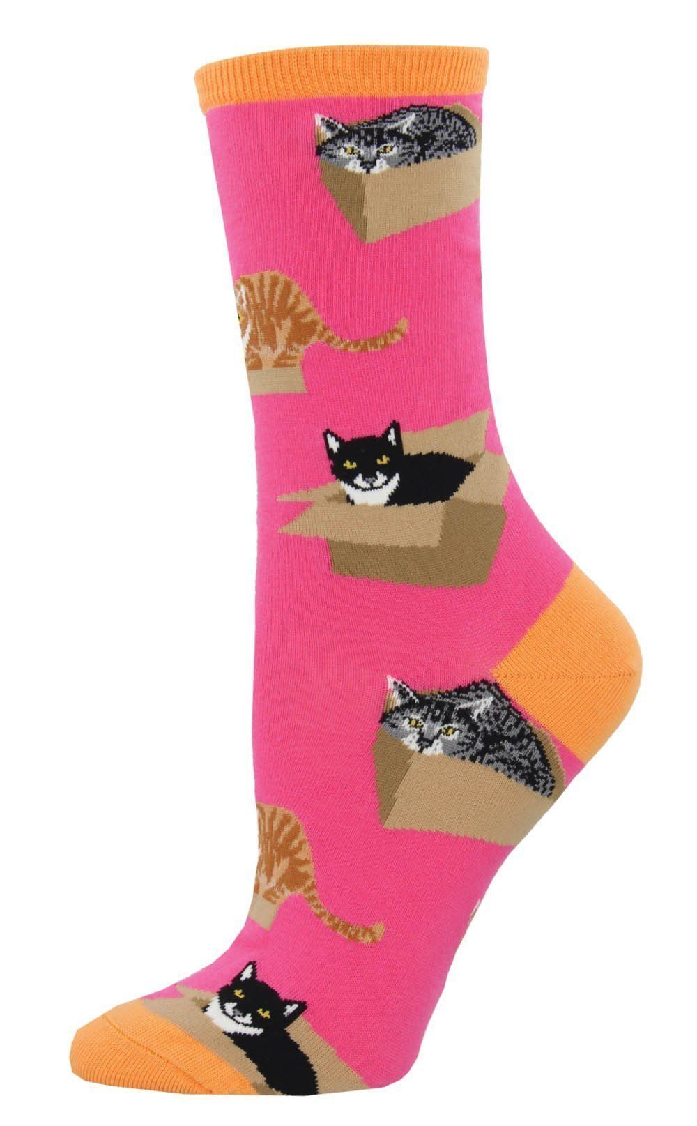 Socksmith - Cat in a Box Crew Socks | Women's - Knock Your Socks Off