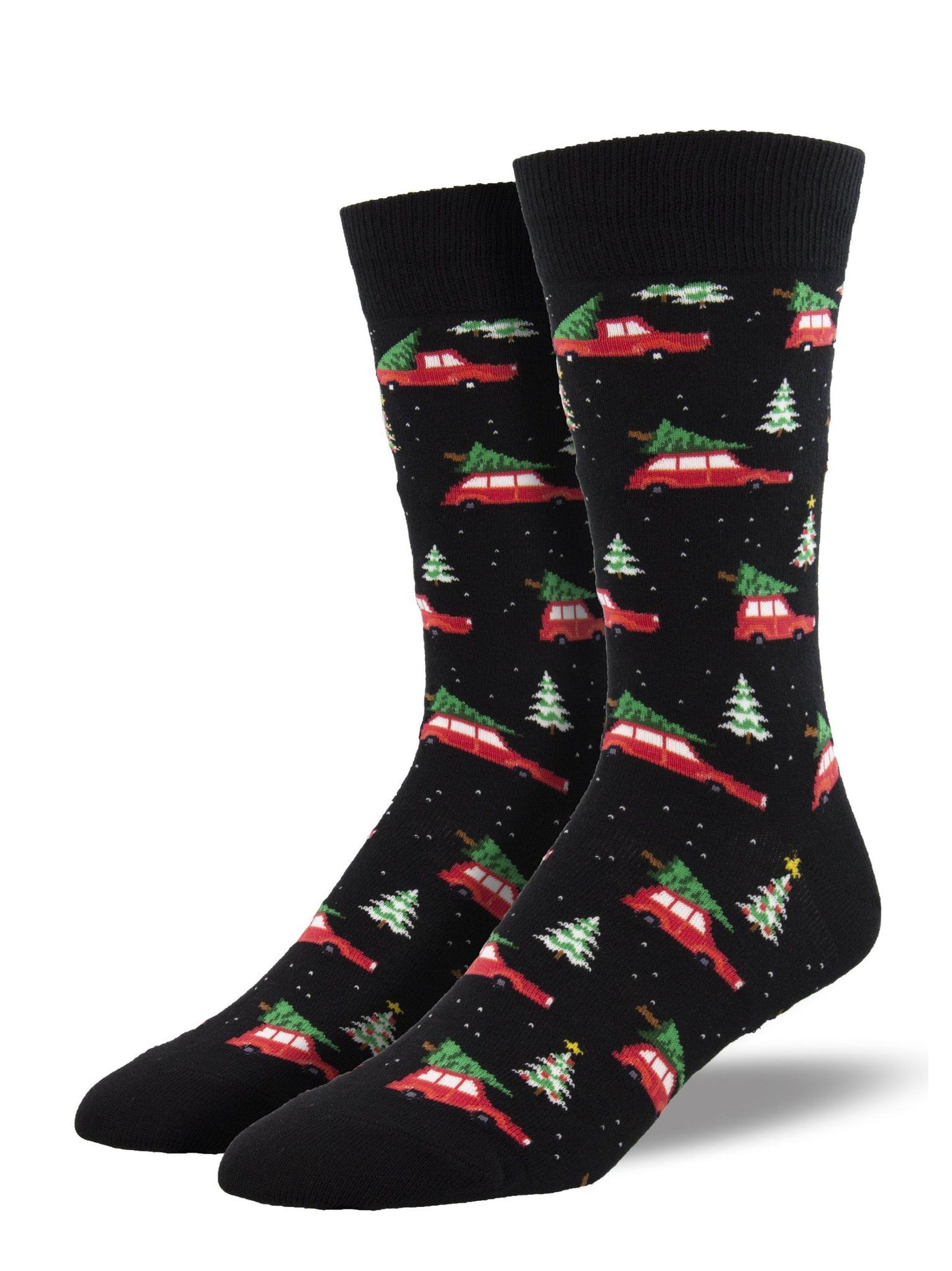 Socksmith - Christmas Cars Crew Socks | Men's - Knock Your Socks Off