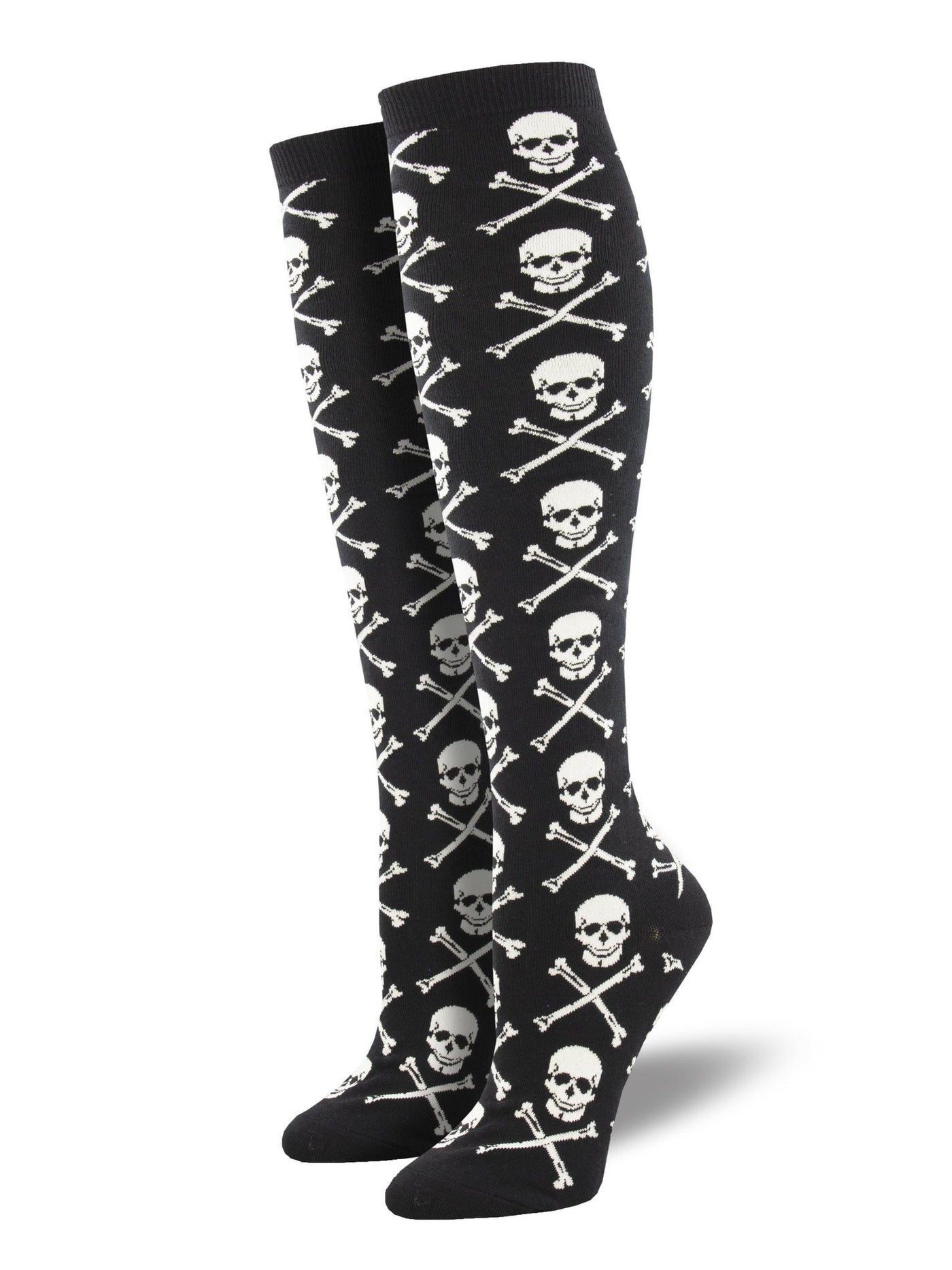 Socksmith - Crossbones Knee High Socks | Women's - Knock Your Socks Off